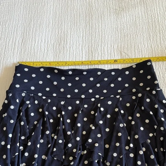INC International Concepts Navy and White Ruffle Skirt / L - Picture 3 of 6